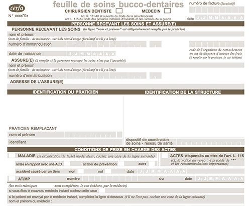 Commandez Des Feuilles De Soins Papier L Information Dentaire Commandez Des Feuilles De Soins Papier L Information Dentaire