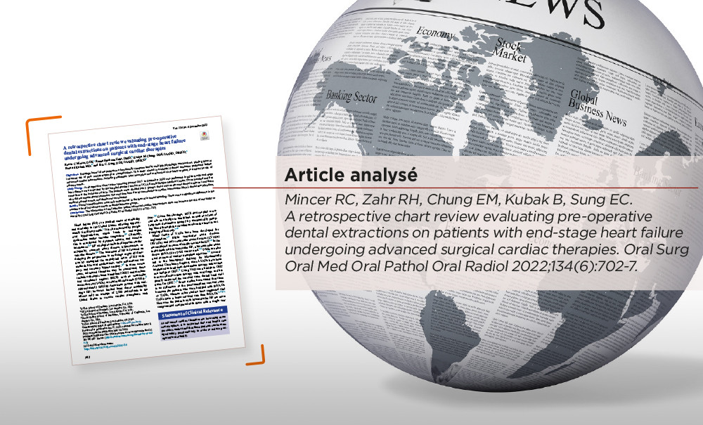 Étude rétrospective évaluant les extractions dentaires préopératoires