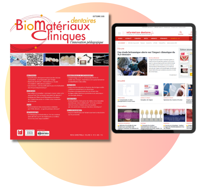 Biomatériaux Cliniques papier + digital